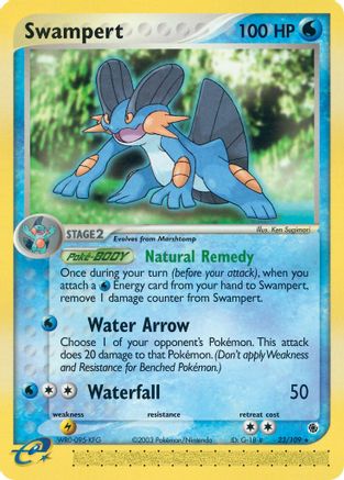 Swampert 023/109  - Reverse Holofoil Ruby and Sapphire - Rare