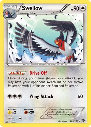 Swellow  - Reverse Holofoil XY Base Set - Rare