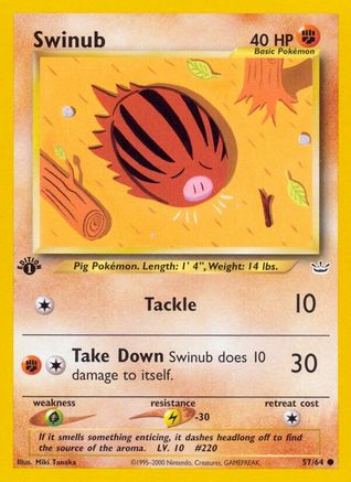 Swinub 057  - 1st Edition Neo Revelation - Common