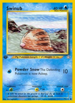 Swinub 079  - 1st Edition Neo Genesis - Common