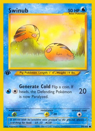Swinub 084  - 1st Edition Neo Destiny - Common