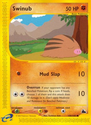 Swinub (108)  - Reverse Holofoil Skyridge - Common