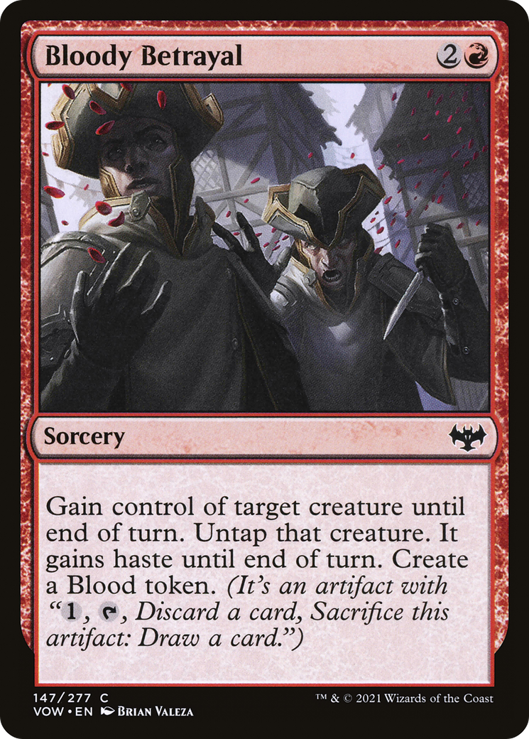 Bloody Betrayal (VOW-147) - Innistrad: Crimson Vow Foil