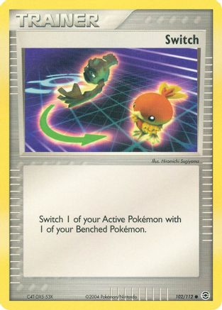 Switch 102/112  - Reverse Holofoil FireRed & LeafGreen - Common