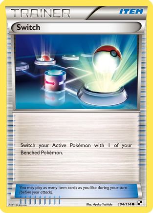Switch 104  - Reverse Holofoil Black and White - Common
