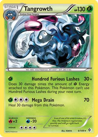Tangrowth  - Reverse Holofoil Boundaries Crossed - Holo Rare