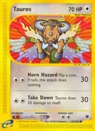 Tauros  - Reverse Holofoil Expedition - Common
