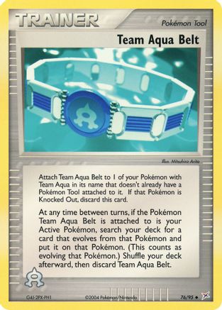 Team Aqua Belt  - Reverse Holofoil Team Magma vs Team Aqua - Uncommon