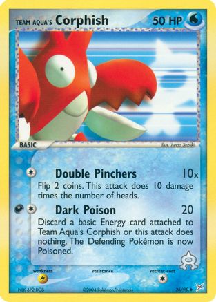 Team Aqua's Corphish - 26/95/95  - Reverse Holofoil Team Magma vs Team Aqua - Uncommon