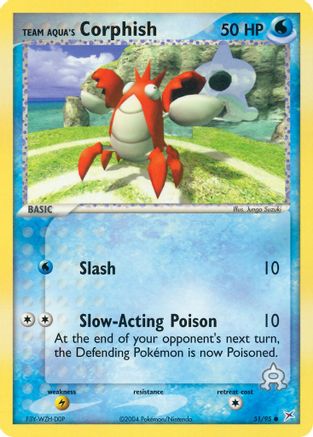 Team Aqua's Corphish - 51/95/95  Team Magma vs Team Aqua - Common
