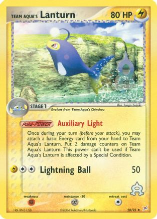 Team Aqua's Lanturn  - Reverse Holofoil Team Magma vs Team Aqua - Uncommon