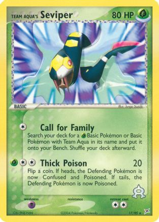 Team Aqua's Seviper  - Reverse Holofoil Team Magma vs Team Aqua - Rare