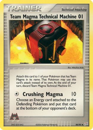 Team Magma Technical Machine 01  - Reverse Holofoil Team Magma vs Team Aqua - Uncommon