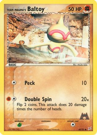 Team Magma's Baltoy - 60/95/95  - Reverse Holofoil Team Magma vs Team Aqua - Common