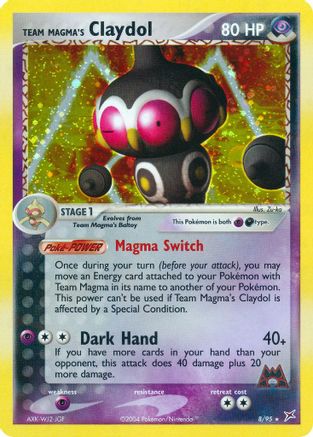 Team Magma's Claydol - 8/95/95  - Reverse Holofoil Team Magma vs Team Aqua - Holo Rare
