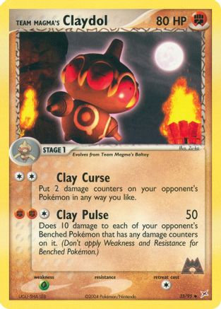 Team Magma's Claydol - 33/95/95  - Reverse Holofoil Team Magma vs Team Aqua - Uncommon