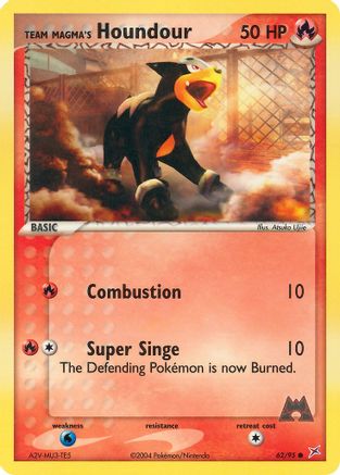 Team Magma's Houndour 062/95  - Reverse Holofoil Team Magma vs Team Aqua - Common