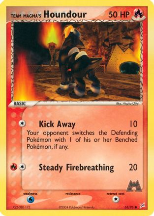 Team Magma's Houndour - 63/95/95  Team Magma vs Team Aqua - Common