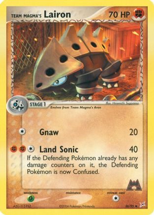 Team Magma's Lairon - 36/95/95  Team Magma vs Team Aqua - Uncommon