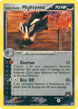 Team Magma's Mightyena - 21/95/95  - Reverse Holofoil Team Magma vs Team Aqua - Rare