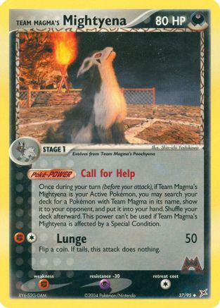Team Magma's Mightyena - 37/95/95  - Reverse Holofoil Team Magma vs Team Aqua - Uncommon