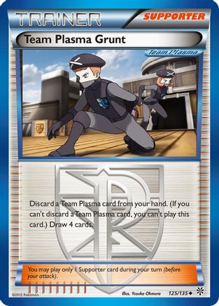 Team Plasma Grunt (Team Plasma)/135  - Reverse Holofoil Plasma Storm - Uncommon