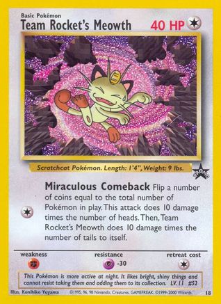 Team Rocket's Meowth 018  WoTC Promo - Promo