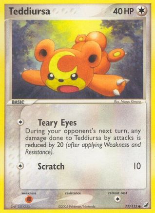 Teddiursa/115  - Reverse Holofoil Unseen Forces - Common