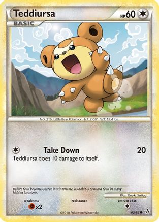 Teddiursa 065  - Reverse Holofoil Unleashed - Common