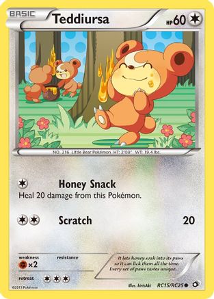 Teddiursa RC15  - Holofoil Legendary Treasures Radiant Collection - Common