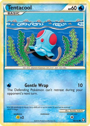 Tentacool 080  - Reverse Holofoil Triumphant - Common
