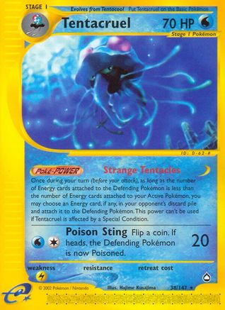 Tentacruel  - Reverse Holofoil Aquapolis - Rare