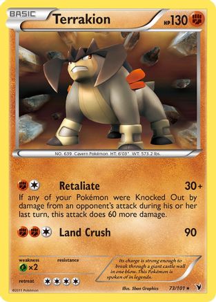 Terrakion  - Holofoil Noble Victories - Holo Rare