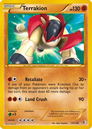 Terrakion  - Holofoil Boundaries Crossed - Secret Rare