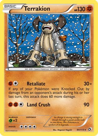 Terrakion  - Reverse Holofoil Legendary Treasures - Holo Rare