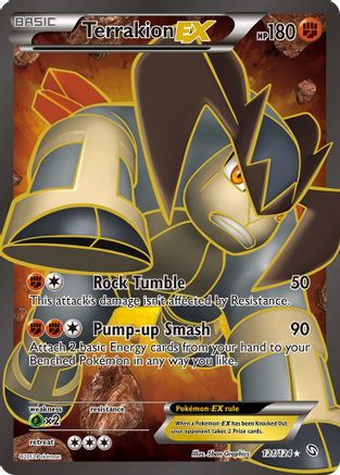 Terrakion EX (121 Full Art)  - Holofoil Dragons Exalted - Ultra Rare