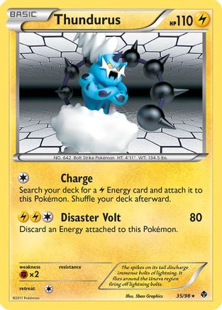 Thundurus  - Holofoil Emerging Powers - Holo Rare