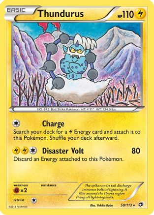 Thundurus 050  - Holofoil Legendary Treasures - Holo Rare