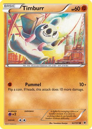 Timburr  - Reverse Holofoil Noble Victories - Common