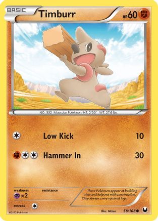 Timburr  - Reverse Holofoil Dark Explorers - Common