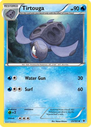Tirtouga  - Reverse Holofoil Noble Victories - Uncommon