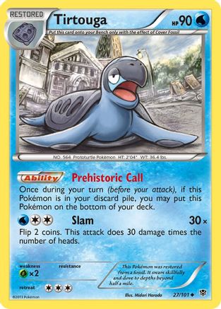 Tirtouga  - Reverse Holofoil Plasma Blast - Uncommon