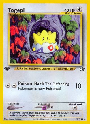 Togepi 051  - 1st Edition Neo Genesis - Uncommon