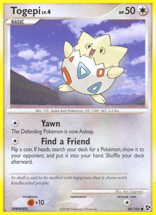 Togepi 088  - Reverse Holofoil Great Encounters - Common