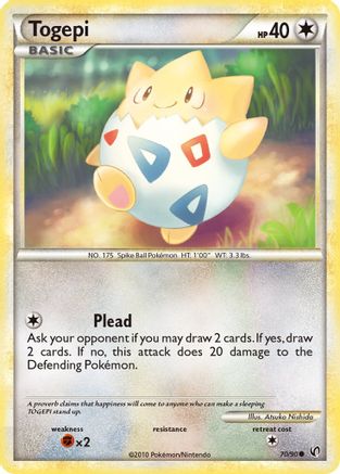 Togepi 070  - Reverse Holofoil Undaunted - Common