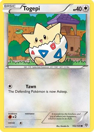Togepi 102  Plasma Storm - Common
