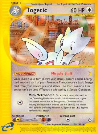 Togetic  Aquapolis - Rare