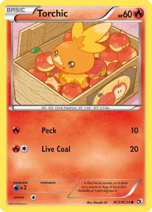 Torchic RC5  - Holofoil Legendary Treasures Radiant Collection - Common