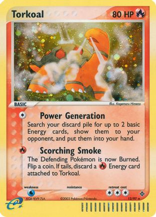 Torkoal  - Holofoil Dragon - Holo Rare