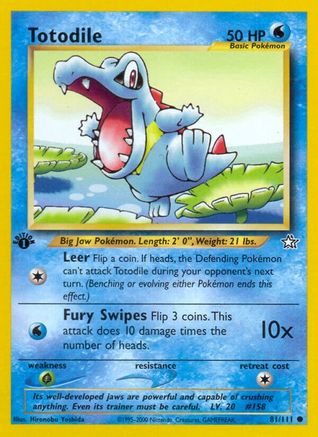 Totodile (81) (81) 081  - 1st Edition Neo Genesis - Common